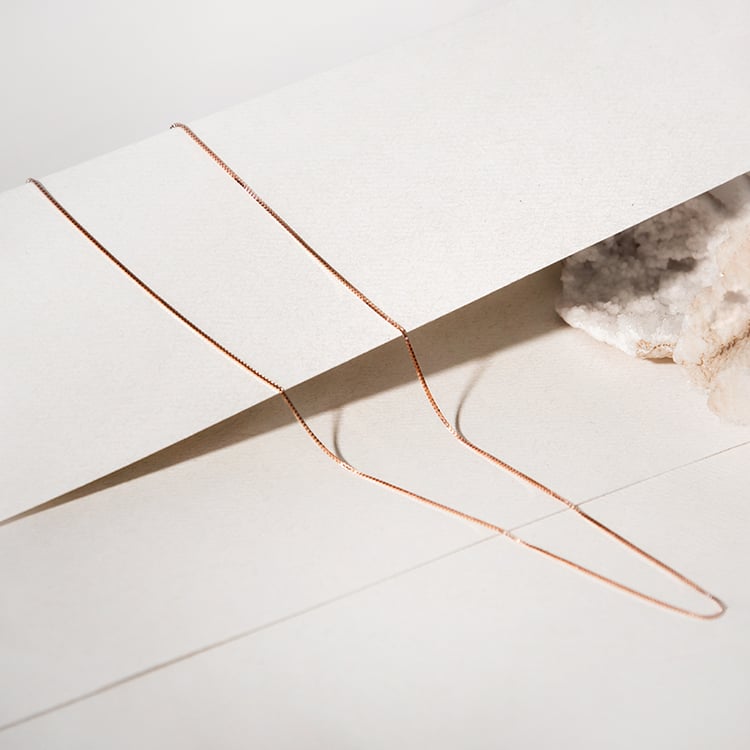 Venezia řetízek 55 cm z růžově pozlaceného stříbra 107602