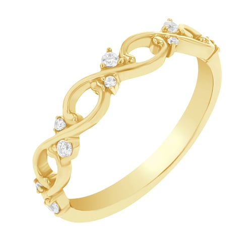 Romantický eternity prsten s diamanty Ellwood
