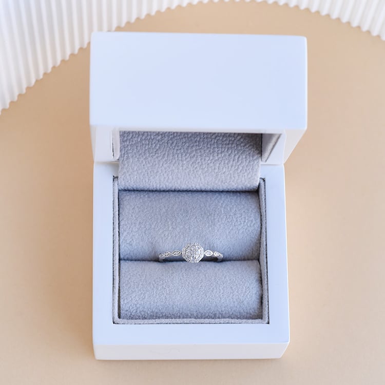 Halo prsten s lab-grown diamanty 95803