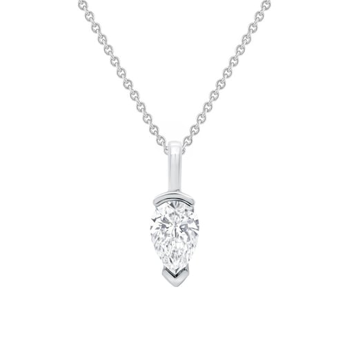 Minimalistický přívěsek ze stříbra s diamantem ve tvaru pear Malena
