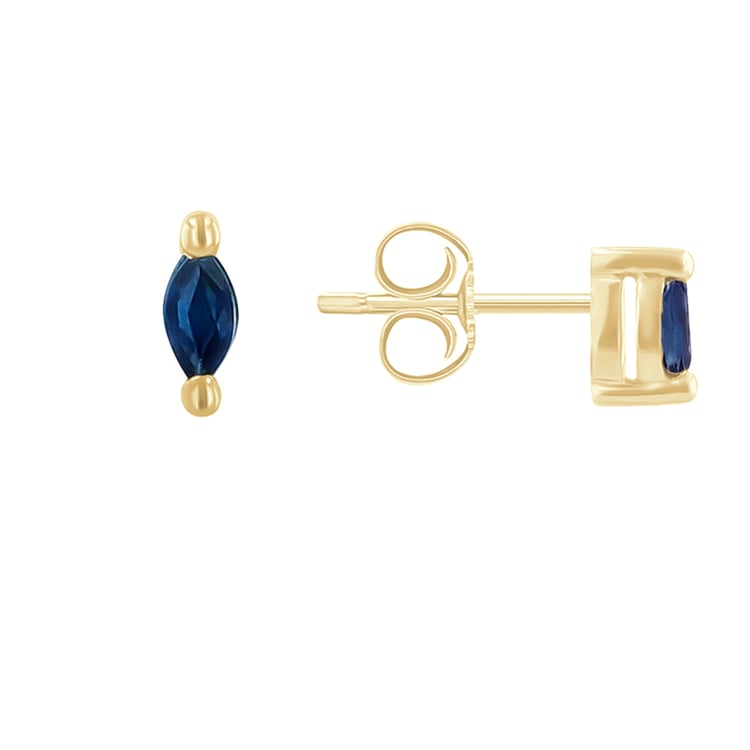 Minimalistické náušnice s modrými safíry Daina 120730