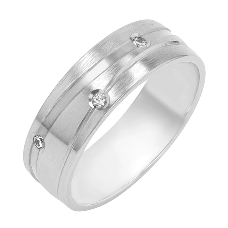 Dámský snubní prsten z bílého zlata 78825