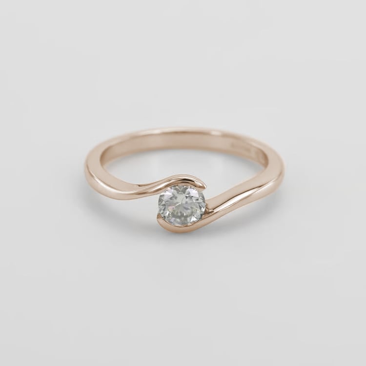 Zásnubní prsten ze zlata v oříškové barvě s lab-grown diamantem Saffar 165167