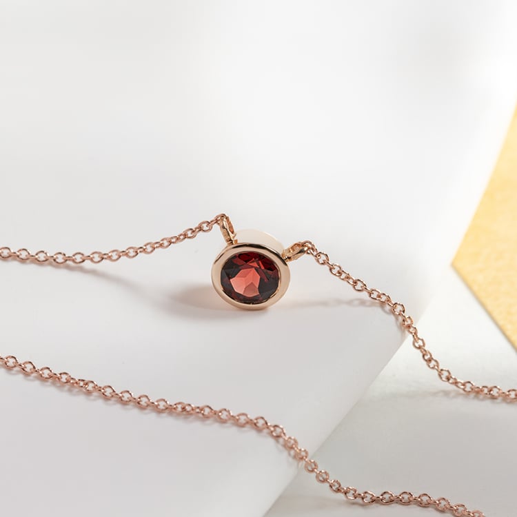 Bezel náhrdelník s granátem Jonie 149222