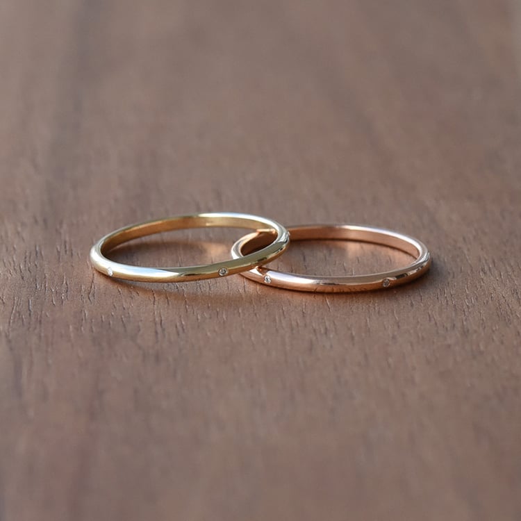 Minimalistický prsten s lab-grown diamanty a pánský komfortní prsten Olive 102253