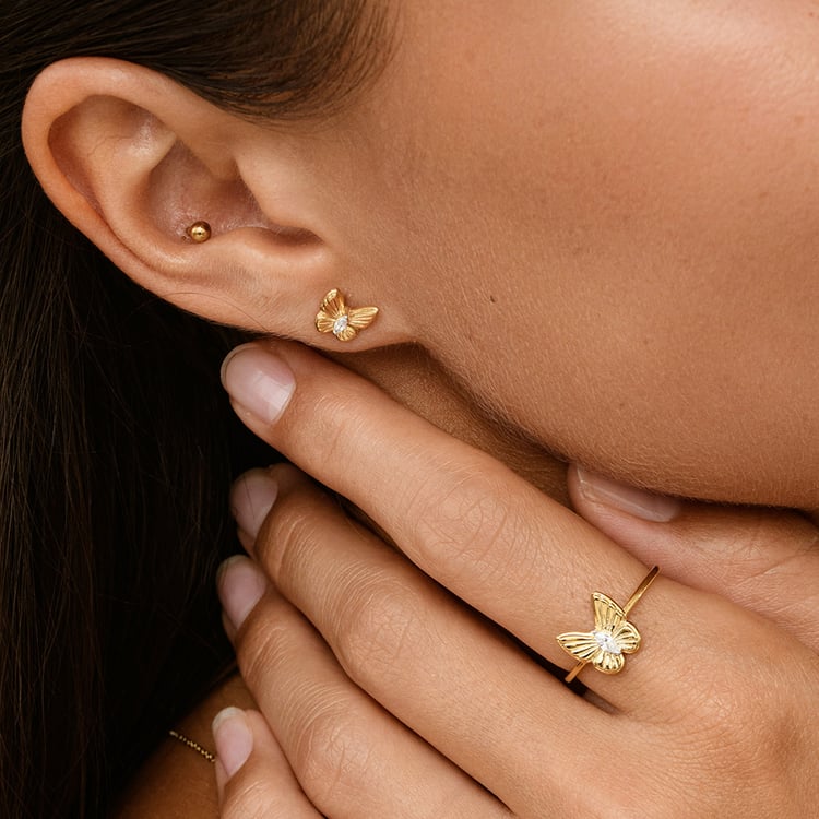 Zlatý prsten s lab-grown diamantem Rachel 163527