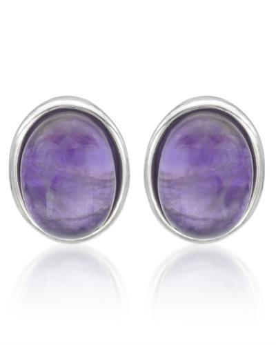 Stříbrné náušnice s ametysty