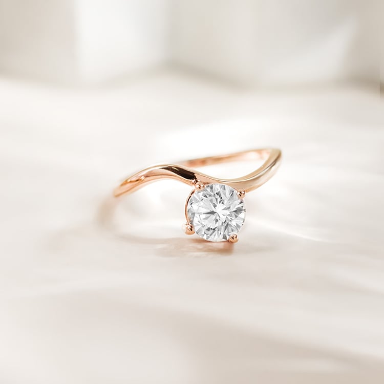 Prsten s round lab-grown diamantem 154787