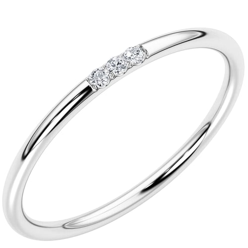 Prsten se třemi lab-grown diamanty Sia