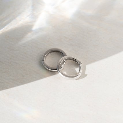 Stříbrné kruhové náušnice Rondel