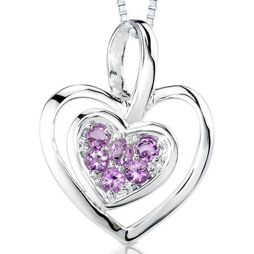 Ametystový náhrdelník stříbrný