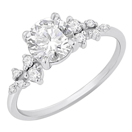Zásnubní prsten s výběrem písmene a diamanty Olha