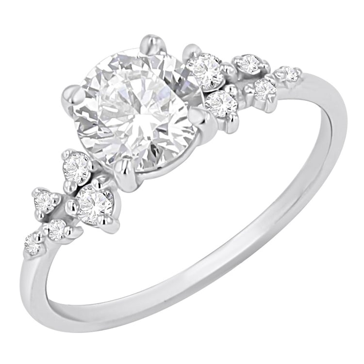 Zásnubní prsten s výběrem písmene a diamanty Olha 166873