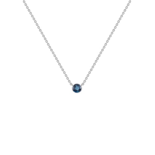 Stříbrný minimalistický náhrdelník s londýnským topazem Glosie