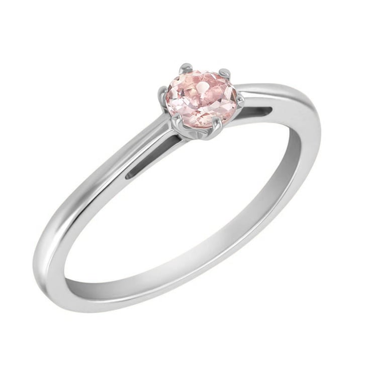 Zásnubní prsten s round morganitem