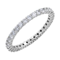 Zlatý eternity prsten s 1ct lab-grown diamanty Angeline