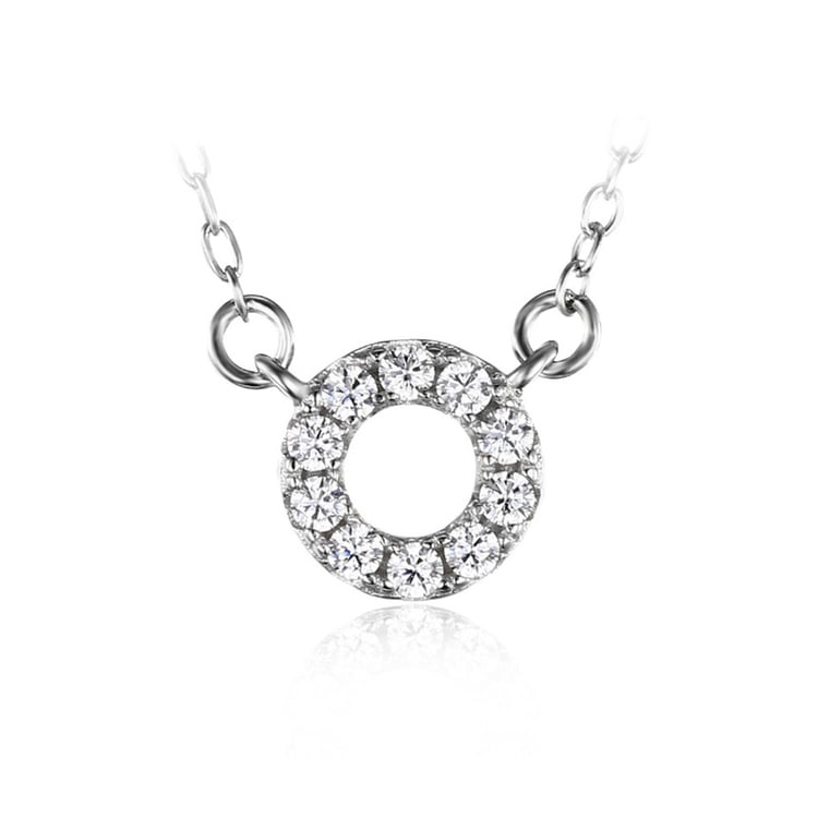 Stříbrný náhrdelník s kubickými zirkony Satre