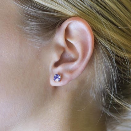 Zlaté náušnice s tanzanity Chavonah