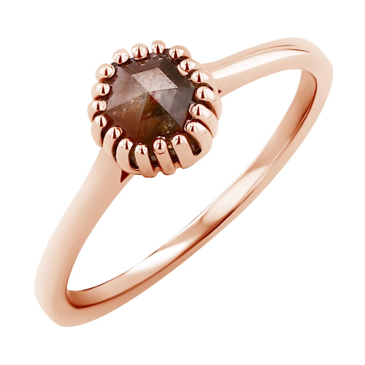 Zlatý prsten s hexagon salt and pepper diamantem Osian