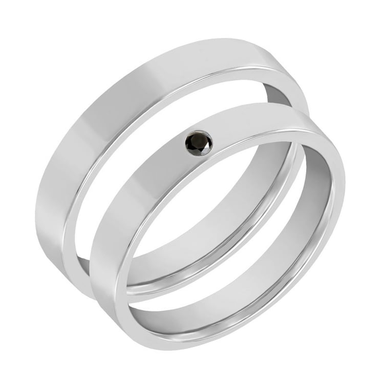 Platinové snubní prsteny Eleni