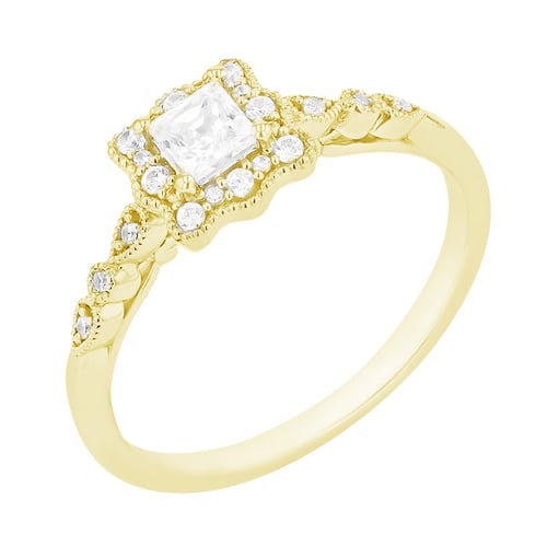 Vintage prsten s lab-grown diamanty Venera