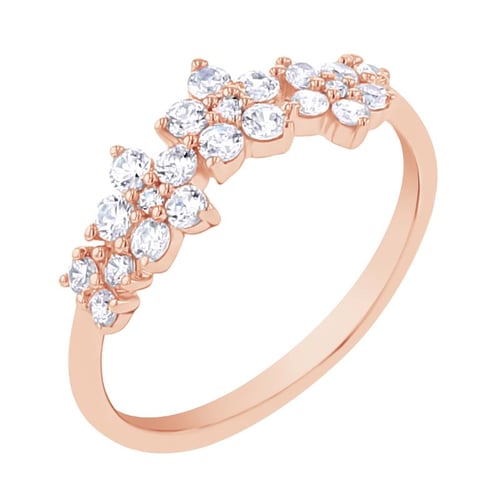 Květinový prsten s lab-grown diamanty Juliet
