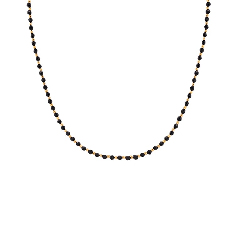 Stříbrný pozlacený náhrdelník se spinelovými korálky Molly