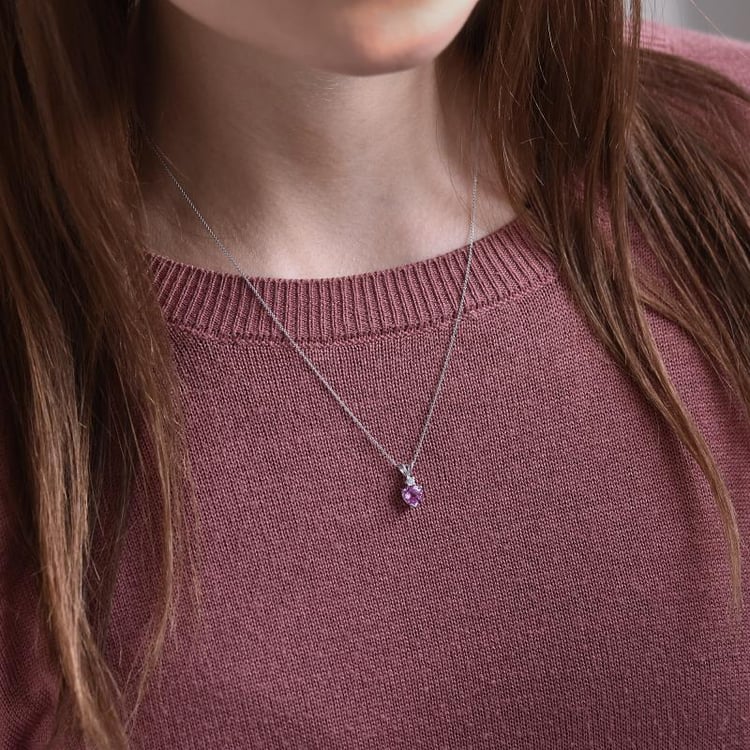 Srdíčkový safír s diamantem 38448