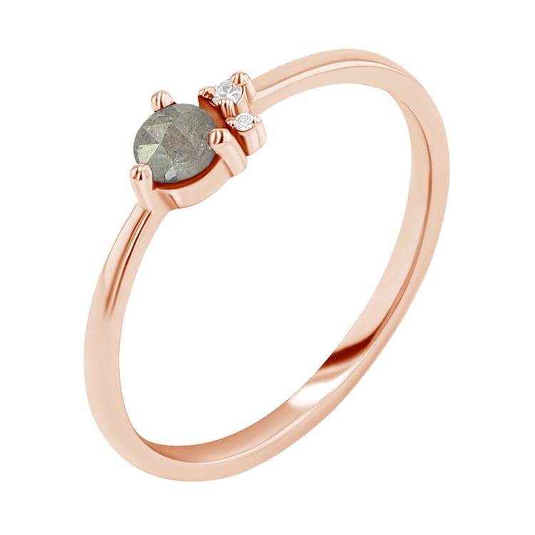 Salt and pepper diamant v něžném zlatém prstenu Marine 132912