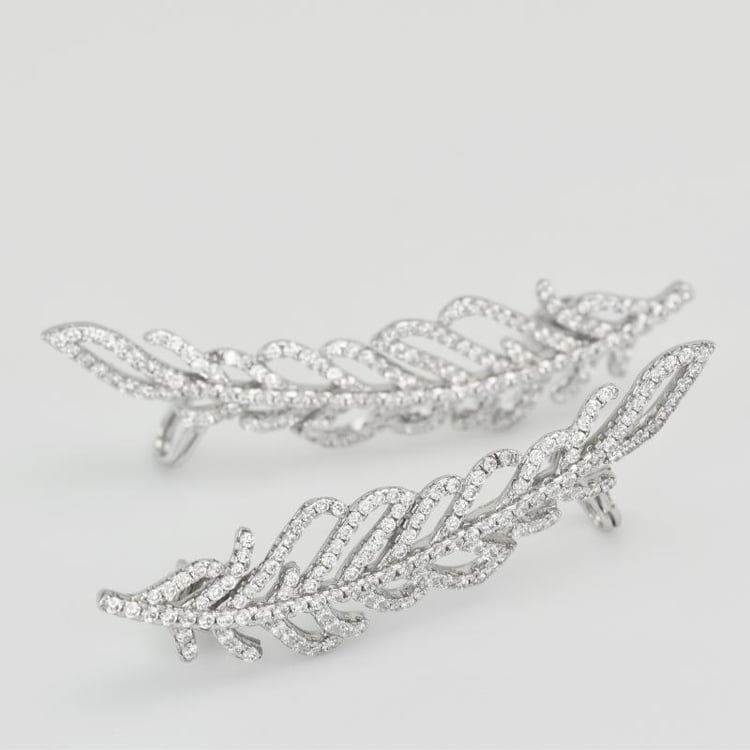 Stříbrné climber náušnice 21361