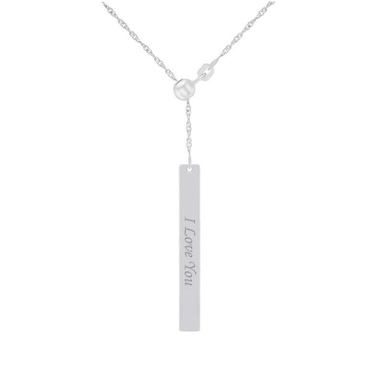 Stříbrný minimalistický náhrdelník s gravírem