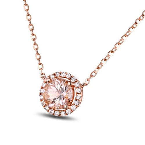 Náhrdelník s 1.5ct morganitem a diamanty Gijs