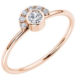 Half halo prsten s diamanty Jorg