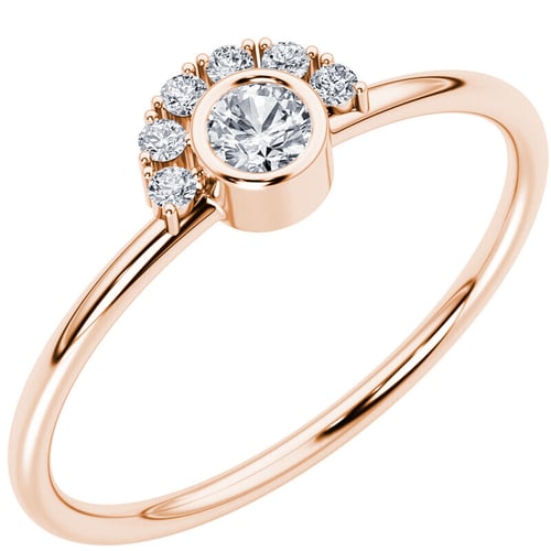 Half halo prsten s diamanty Jorg
