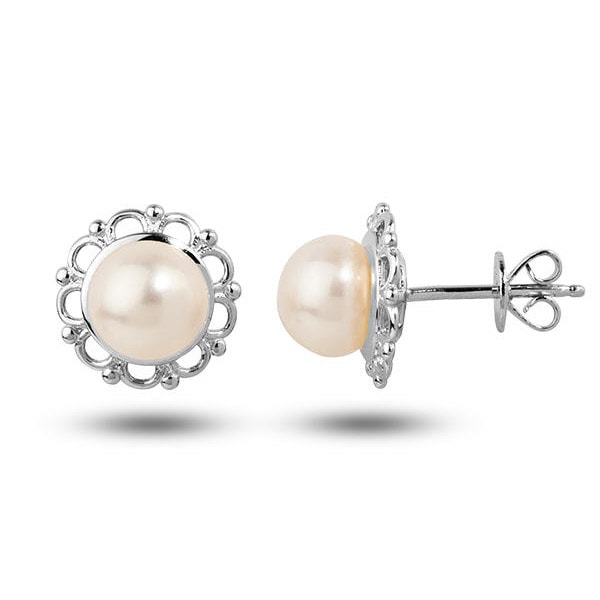 Náušnice s perlou Rajam 25072