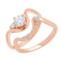 Elegantní zásnubní set atypických prstýnků s lab-grown diamanty Tina