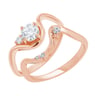 Elegantní zásnubní set atypických prstýnků s lab-grown diamanty