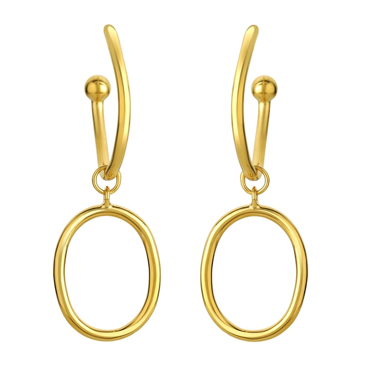 Pozlacené náušnice 2v1 Timothy