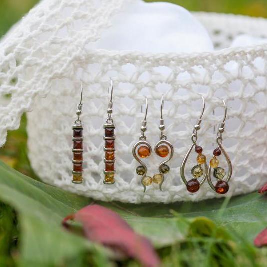 Kolekce šperků s jantary 14805