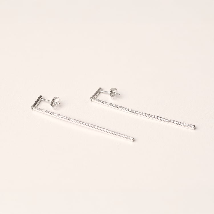 Luxusní visací náušnice ze zlata s přírodními diamanty Dilshad 165466