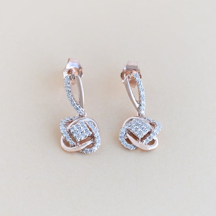 Proplétané náušnice s diamanty 95859