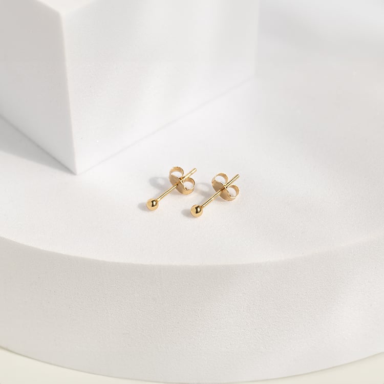 Mini kuličkové náušnice ze stříbra Sphere 143505