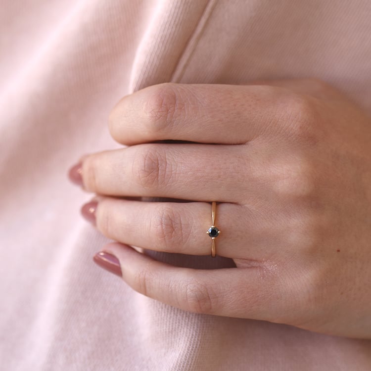 Prsten s barevným diamantem 61343