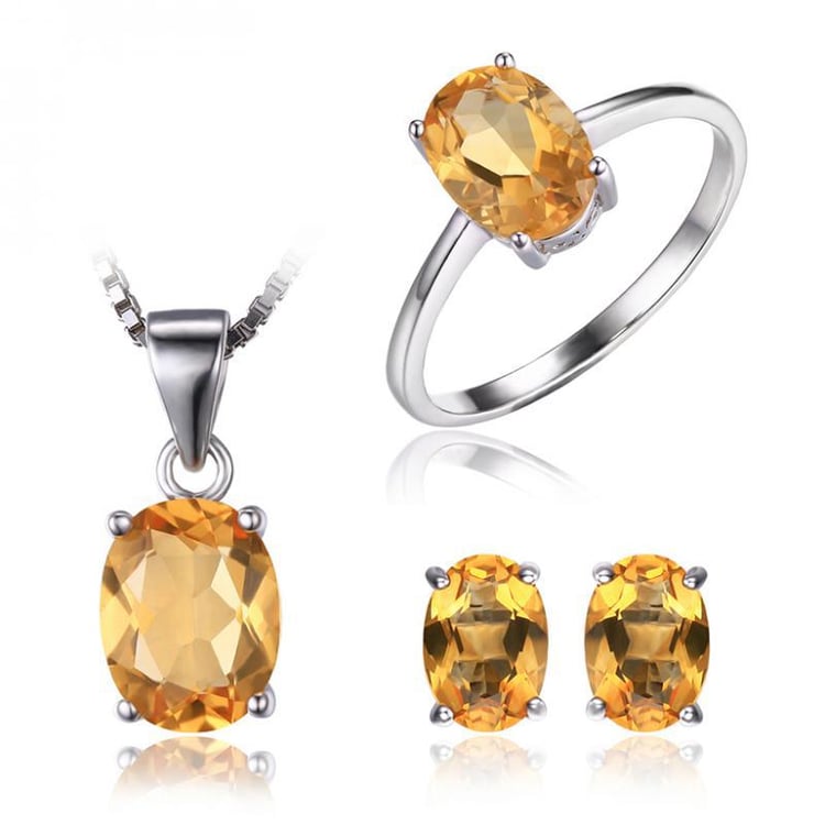 Kolekce stříbrných šperků s citríny Mikhel