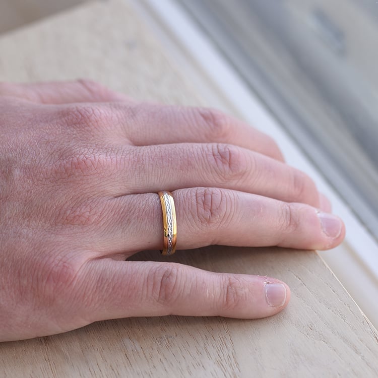 Pánský snubní prsten 63715