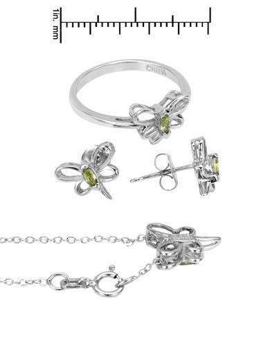 Motýlí set šperků s olivíny 793
