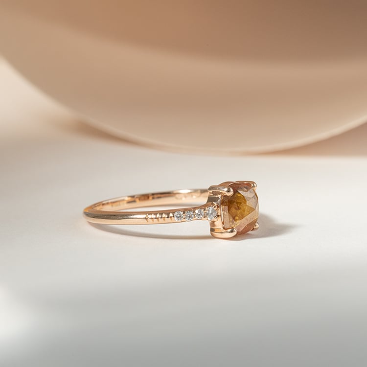 Prsten se salt and pepper diamantem a lab-grown diamanty Korey 120507