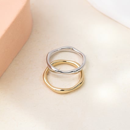 Stříbrný vlnitý prsten Jax