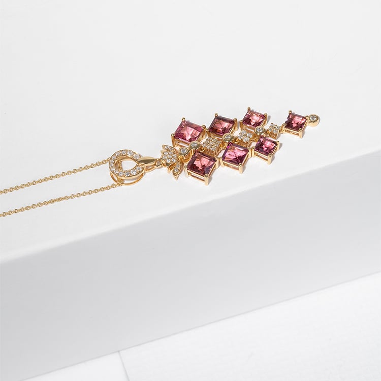 Přívěsek plný turmalínů a diamantů Dalisa 124851