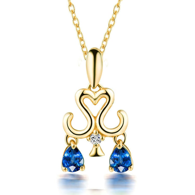 Náhrdelník ve znamení Vah se safíry 69753